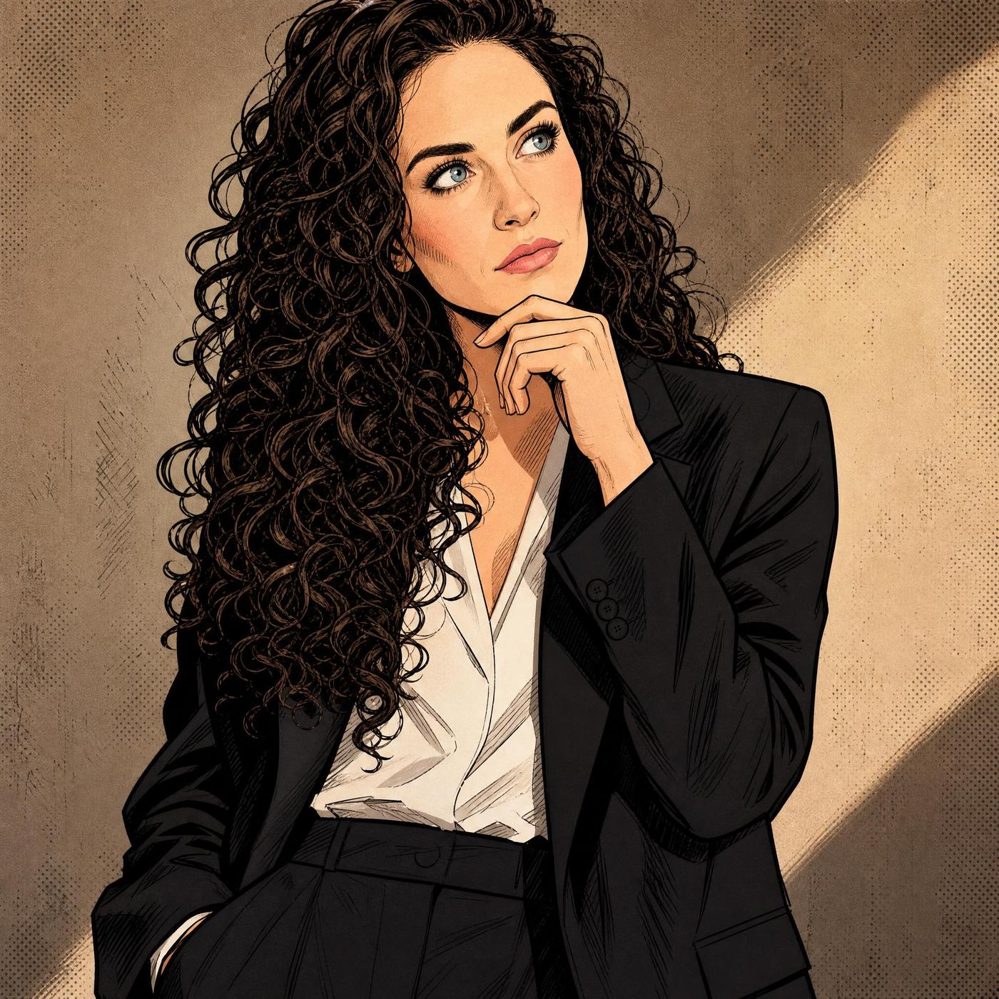 Marina lendo o livro A Voz Calma à luz da janela — ilustração graphic novel